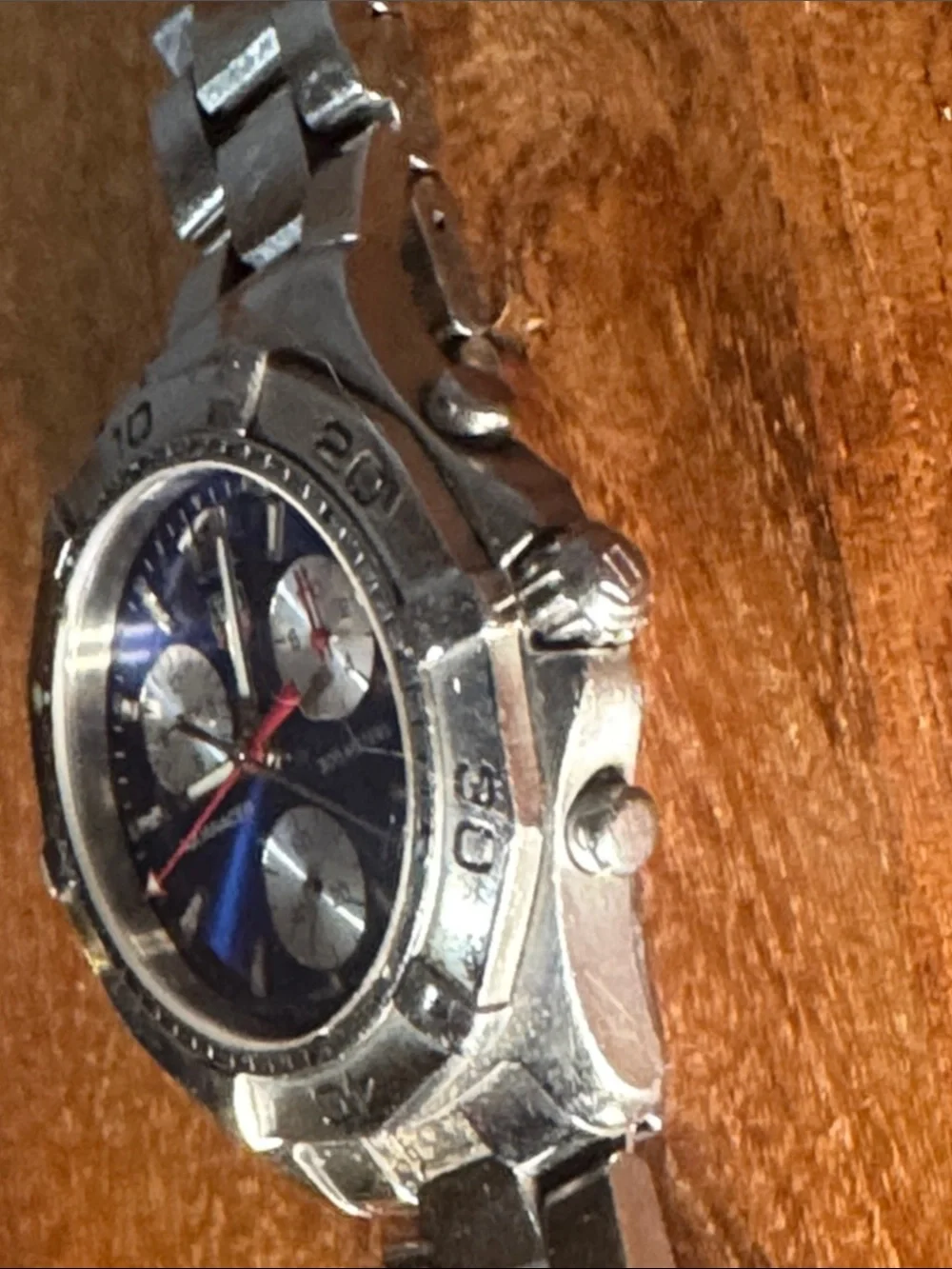 Used working Tag Heuer Aquaracer  Blue Dial Chronograph with Silver Subdials